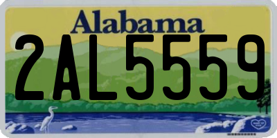 AL license plate 2AL5559