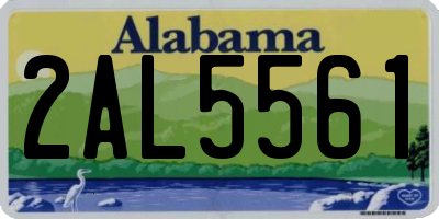 AL license plate 2AL5561