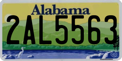 AL license plate 2AL5563