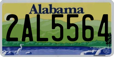 AL license plate 2AL5564