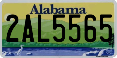 AL license plate 2AL5565