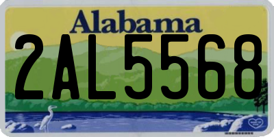 AL license plate 2AL5568