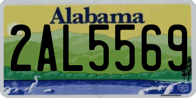 AL license plate 2AL5569