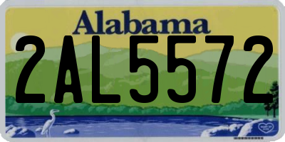 AL license plate 2AL5572