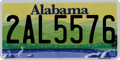 AL license plate 2AL5576