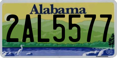 AL license plate 2AL5577