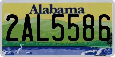AL license plate 2AL5586
