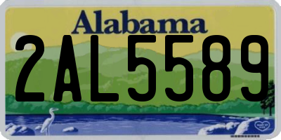 AL license plate 2AL5589