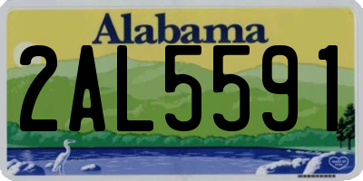 AL license plate 2AL5591