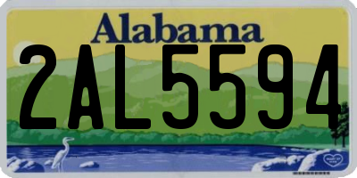 AL license plate 2AL5594