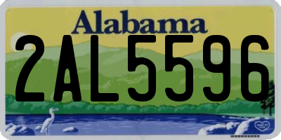 AL license plate 2AL5596