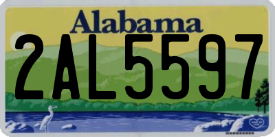 AL license plate 2AL5597