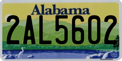 AL license plate 2AL5602