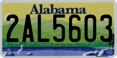 AL license plate 2AL5603