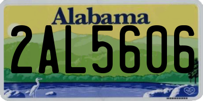 AL license plate 2AL5606
