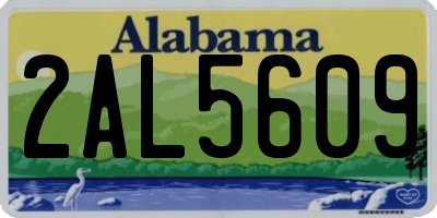 AL license plate 2AL5609