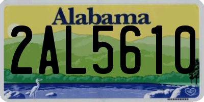 AL license plate 2AL5610