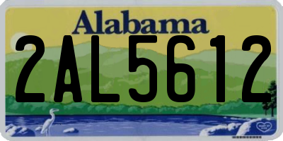AL license plate 2AL5612