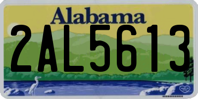 AL license plate 2AL5613