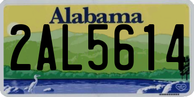 AL license plate 2AL5614