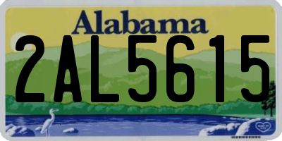 AL license plate 2AL5615