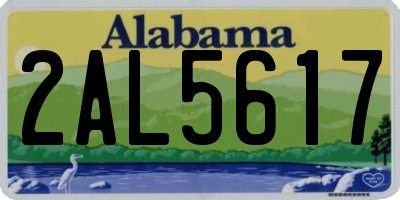 AL license plate 2AL5617
