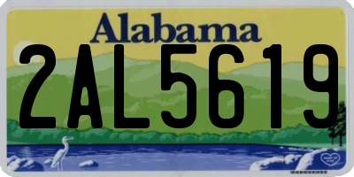 AL license plate 2AL5619