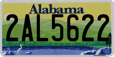 AL license plate 2AL5622