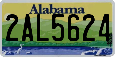 AL license plate 2AL5624