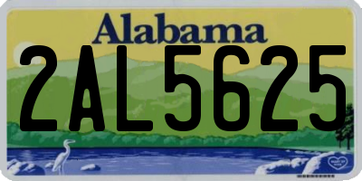 AL license plate 2AL5625