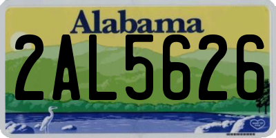 AL license plate 2AL5626