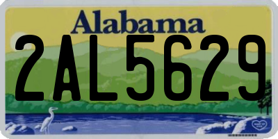 AL license plate 2AL5629