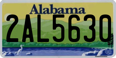 AL license plate 2AL5630