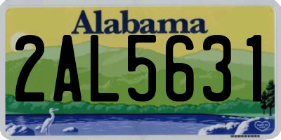 AL license plate 2AL5631