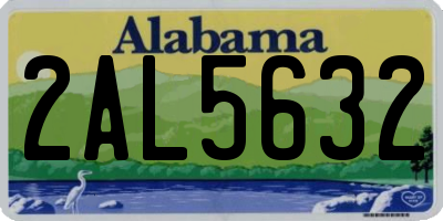 AL license plate 2AL5632