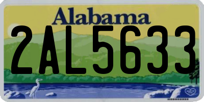 AL license plate 2AL5633