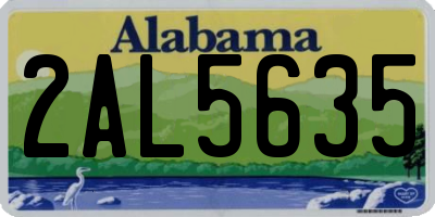 AL license plate 2AL5635
