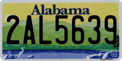 AL license plate 2AL5639