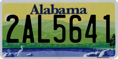 AL license plate 2AL5641