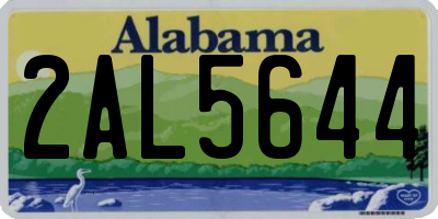 AL license plate 2AL5644