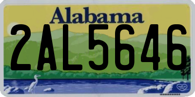 AL license plate 2AL5646