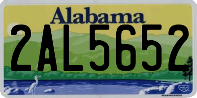 AL license plate 2AL5652