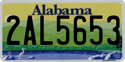 AL license plate 2AL5653