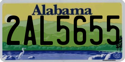 AL license plate 2AL5655