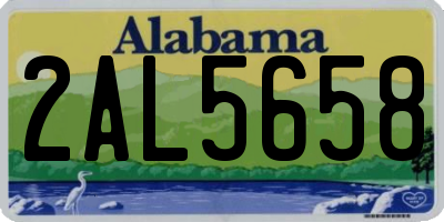 AL license plate 2AL5658