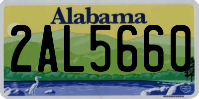 AL license plate 2AL5660
