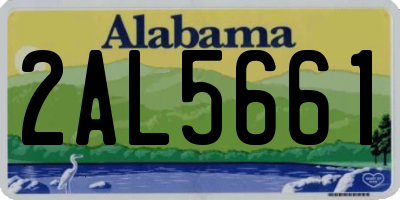 AL license plate 2AL5661