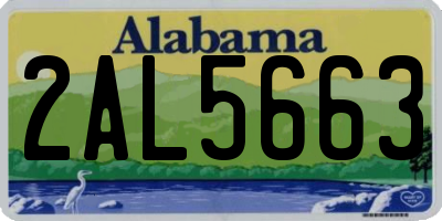 AL license plate 2AL5663