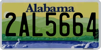 AL license plate 2AL5664