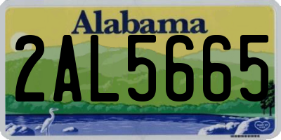 AL license plate 2AL5665